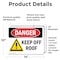 Signmission Keep Off Roof, 14 in W x Rectangle, Vinyl Decal OS-2PACK-DS-D-1014-L-1398 - alternate 2